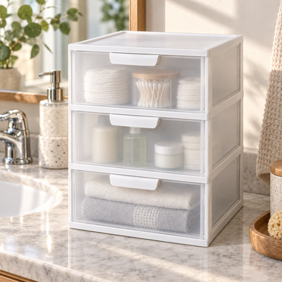 Stackable Bathroom Drawer Organizer