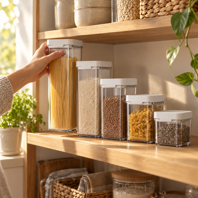 Pantry Containers with Lids Set of 6