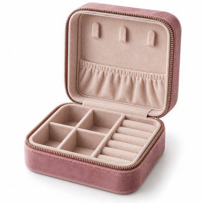 Velvet Travel Jewelry Case