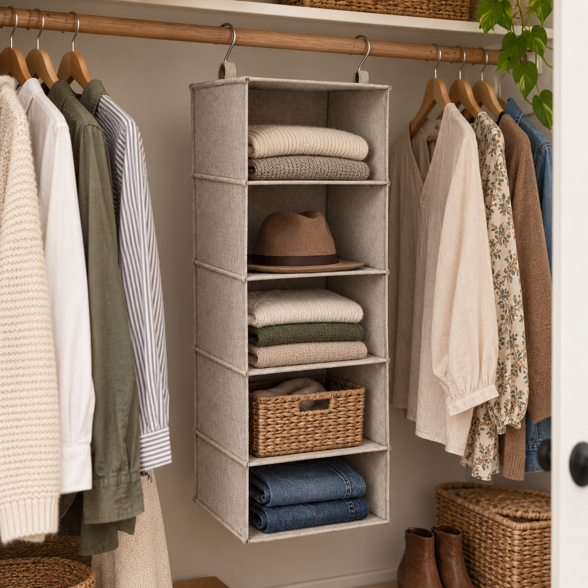 Five-Tier Hanging Closet Organizer