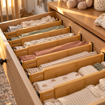 Adjustable Bamboo Drawer Dividers Set of 8